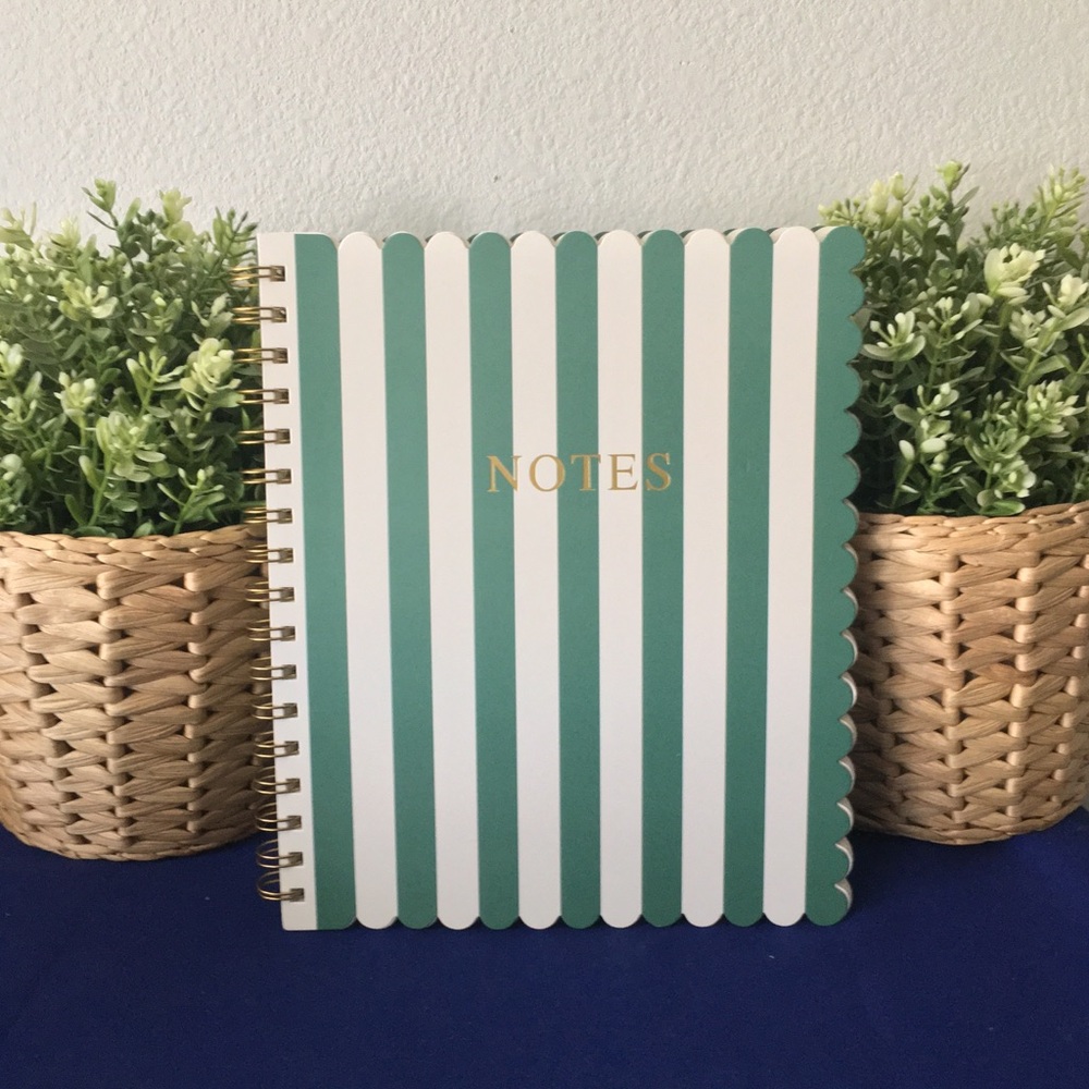Scalloped Stripe Spiral Notebook